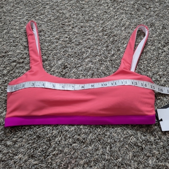 NWT DKNY peach purple scoop neck bikini top L - Picture 8 of 8
